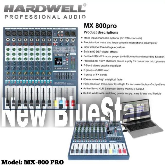 Mixer Audio Hardwell Mx 800 Pro Original Hardwell Mx800Pro 8 Channel
