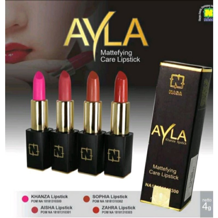 lipstik ayla nasa original ( aisha,shopia,kanza,zahra