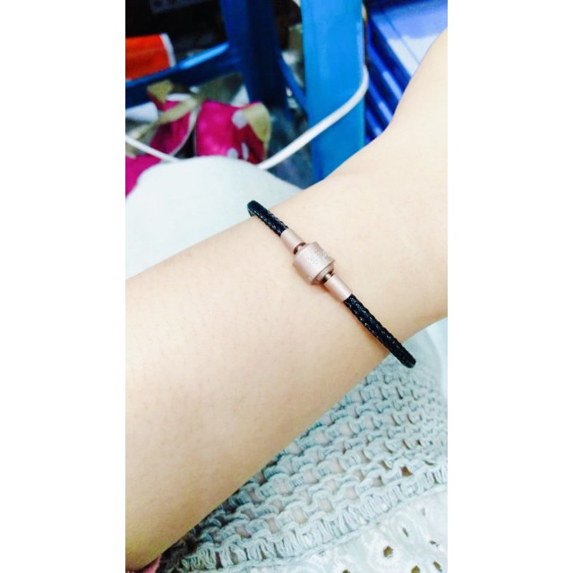 Gelang Tali Kawat Anti Air Waterproof Untuk Charm Liontin Mainan Pandora atau Emas Hongkong