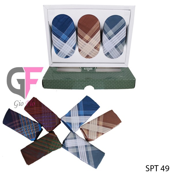 GIOFLO Sapu Tangan Pelengkap Fashion Pria Isi 6 PCs Multicolor / SPT 49