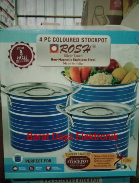 ROSH COLOURED STOCKPOT 9 PCS