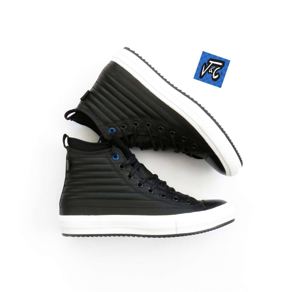 CONVERSE CTAS WATERPROOF BOOT QUILTED LEATHER BLACK