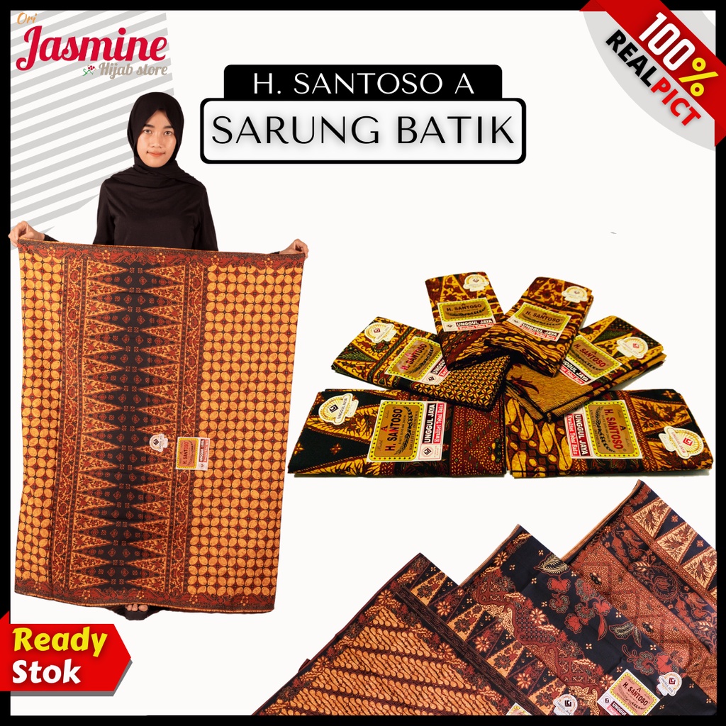 Kain Sarung batik wanita  katun solo murah premium jarik melahirkan batik katun halus SANTOSO A