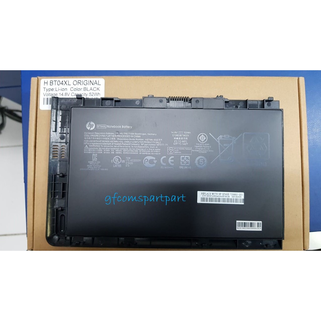 Original Baterai HP EliteBook Folio 9470 9470m,9480m/ BT04XL,687945-001