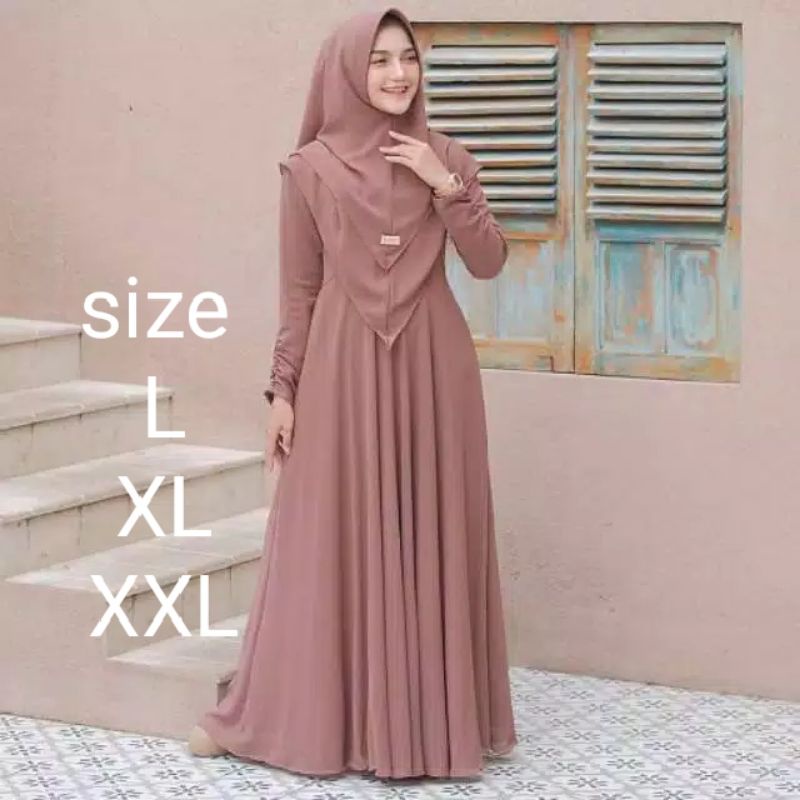 Gamis Pesta Jumbo Ibu Hamil Remaja Mewah Terbaru Muslimah Amanda Kiky Collection Super Kek Lt K2t2 Shopee Indonesia