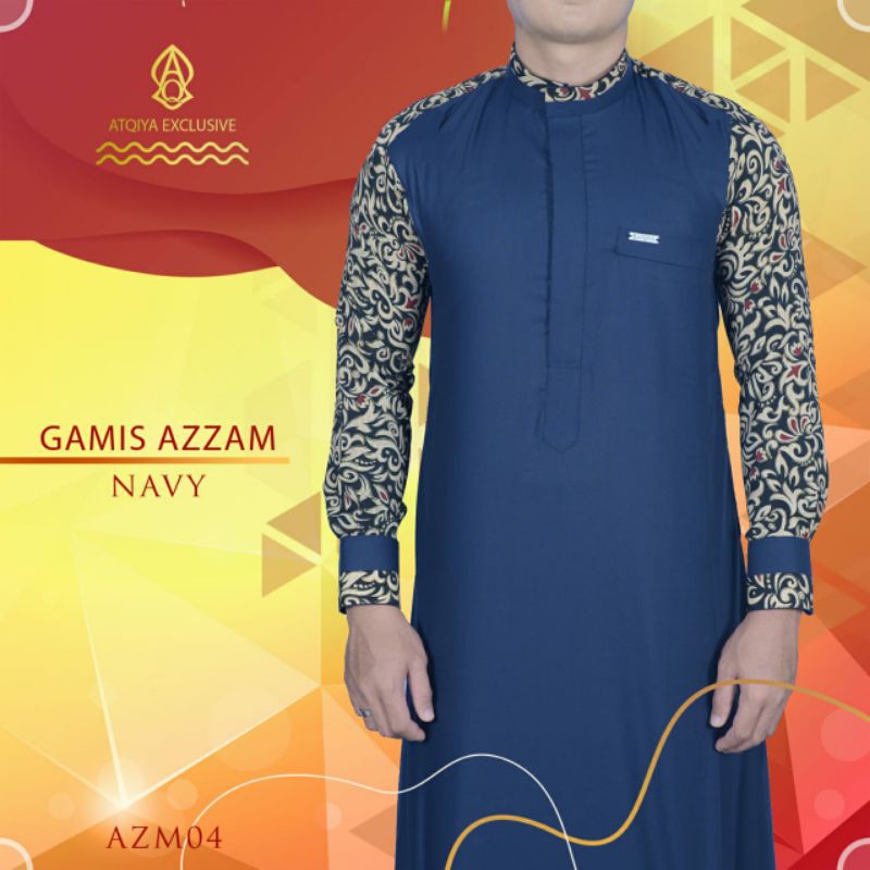 Gamis Azzam/Gamis terbaru Atqiya/jubah pria dewasa atqiya