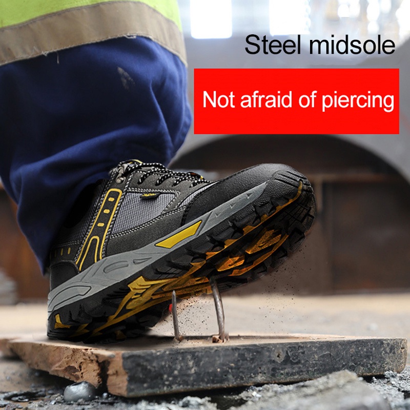 SEPATU SAFETY PRIA UJUNG BESI ORIGINAL SAFETY SHOES PRIA ANTI PAKU SEPATU SAFETY IMPORT ORIGINAL