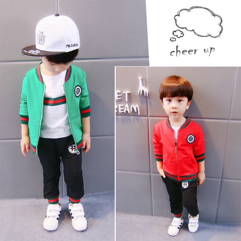 SSL33-Setelan Set 3in1 Anak Laki Laki Tshirt+Celana+Jaket Garis