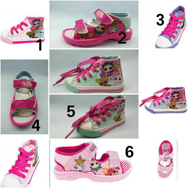 Sepatu Anak lampu  LOL surprise import