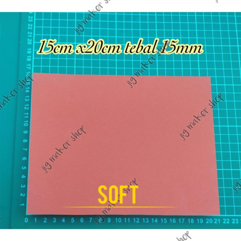 karet press hot stamping foil lure/ sponge tahan panas 15cm x20cm- tebal 15mm SOFT/ LEMBUT