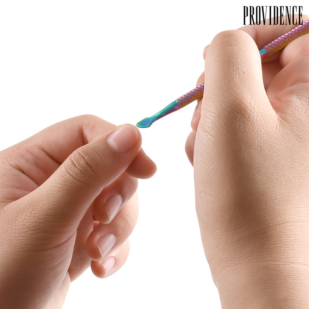 Providence Effective Nail Pusher Double Head Stainless Steel Exquisite Anti-rust Cuticle Pusher for Home