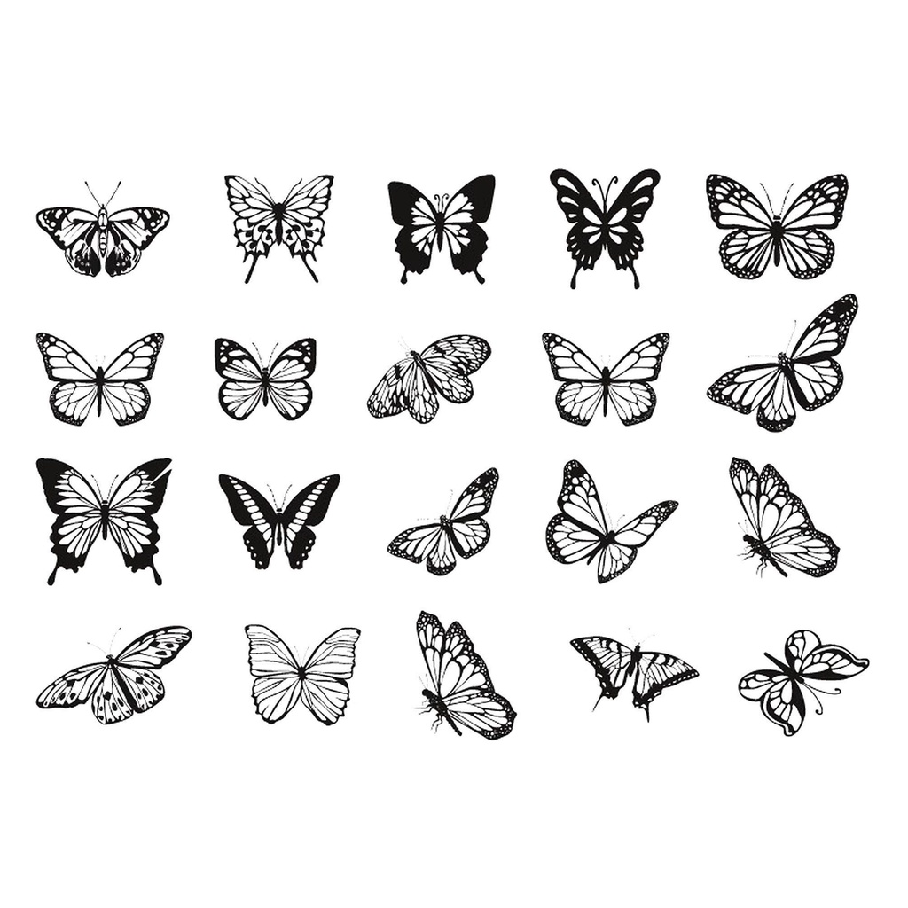 【KUPU KUPU】 Tato Temporer 20 Kupu-Kupu / Tattoo Temporary Waterproof Stiker