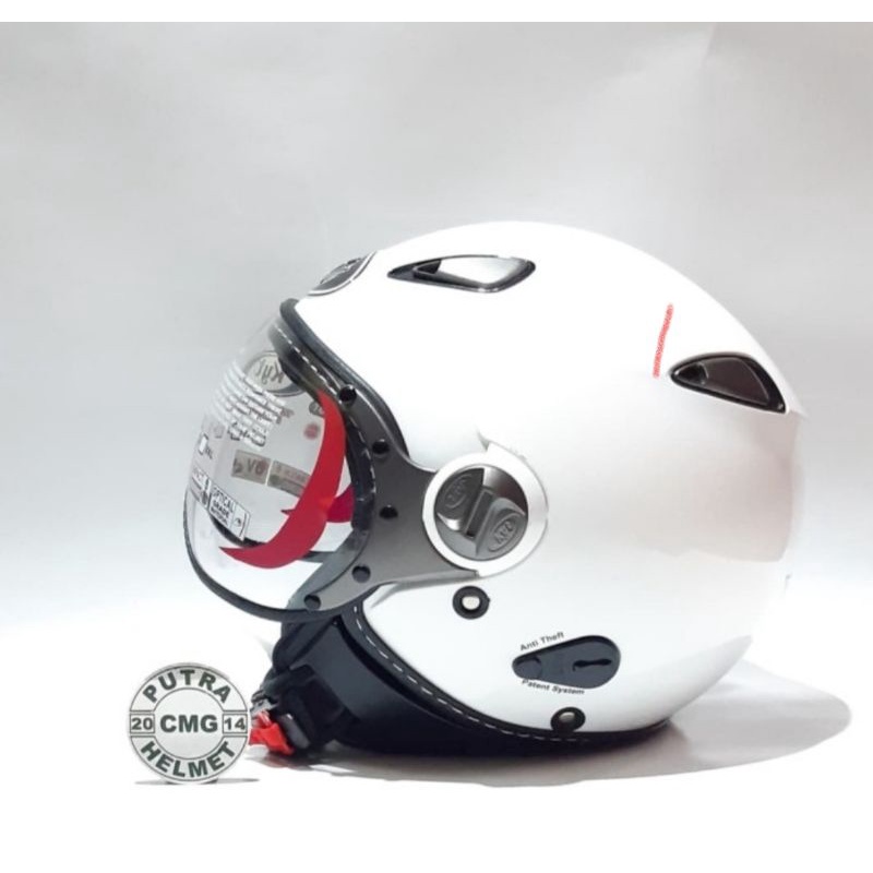HELM KYT ELSICO SOLID PUTIH WHITE