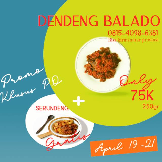 

Dendeng Balado 250 gr+ Bonus Serundeng Promo 19-21, Homemade Termurah