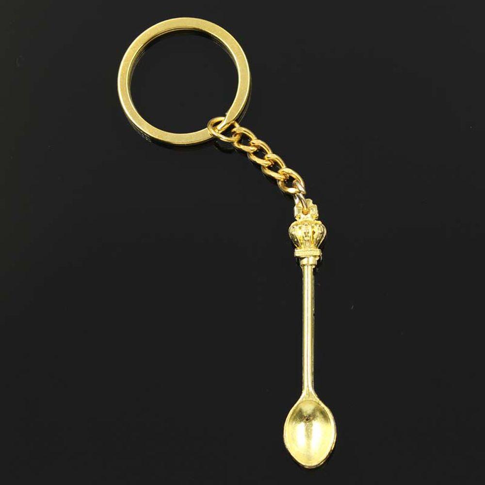 Quinton Sendok Gantungan Kunci Natal 57x9mm Liontin Ornamen Perhiasan Hadiah Handmade Craft Metal Key Chain