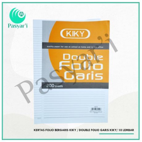 

Kiky Kertas Double Folio Bergaris 1 pak / 200 Lembar