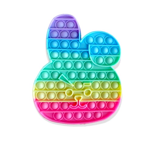 Pop it Rainbow Ready Stok Murah Popit Bubble Toy Untuk Anak Dewasa Penghilang Stres-Cooky Rabbit 15cm