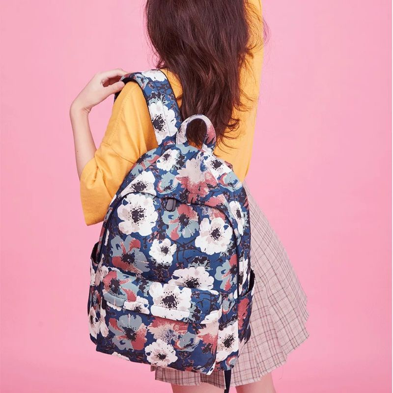 Backpak Sekolah Tas Ransel motif boneka biru Ransel Pria Wanita Kanvas Fashion Tas Sekolah Siswa untuk Remaja Perempuan Ransel Wanita Warna Polos Kualitas Tas Buku Travel Santai