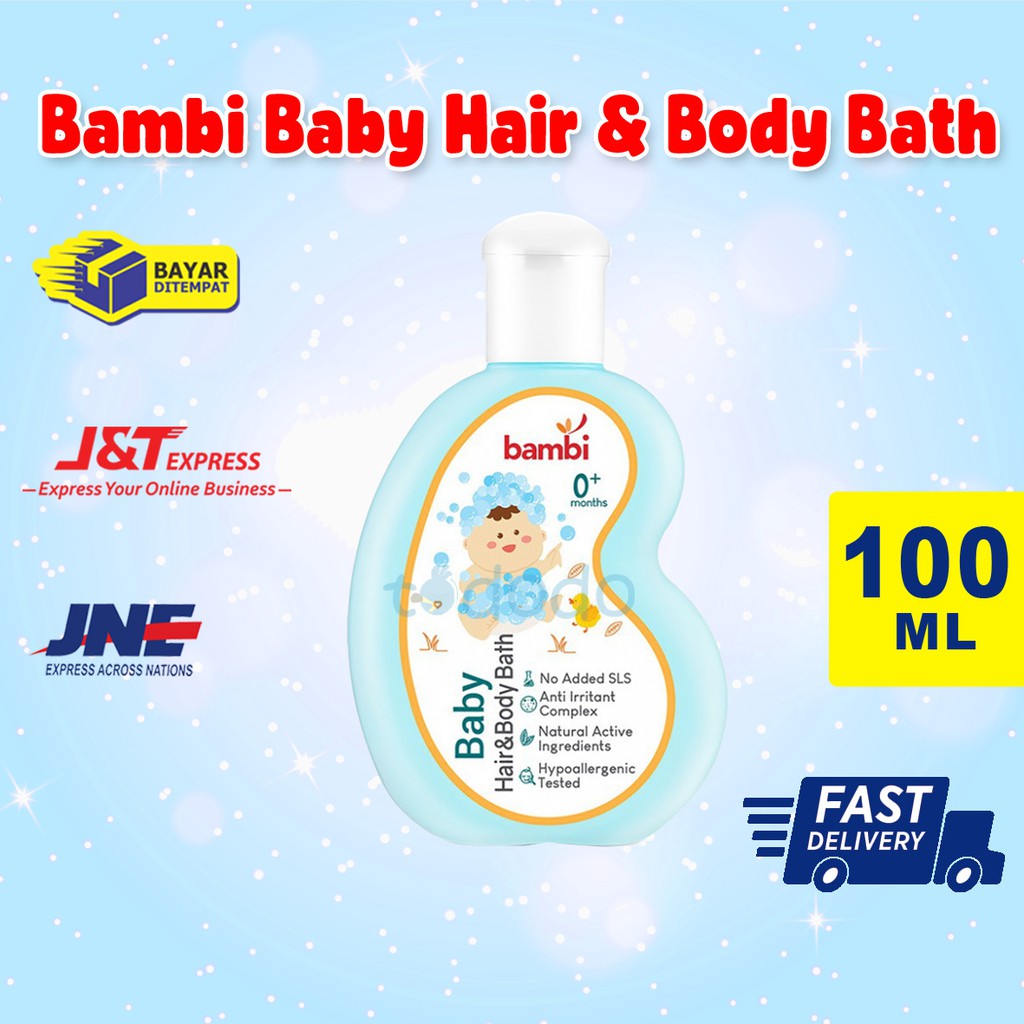 Bambi Baby Hair &amp; Body Bath 2in1 100 ml / Shampo Sabun Bayi