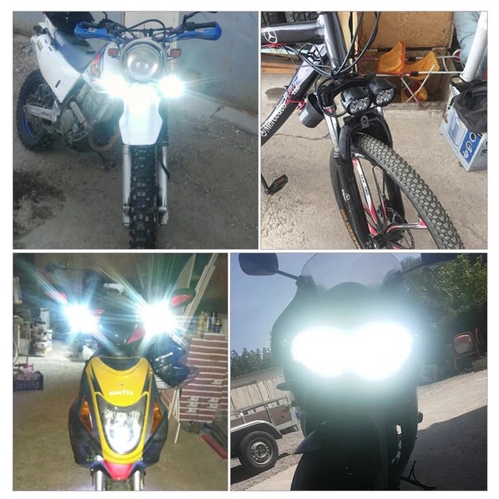 Lampu Motor Kostum Cafe Racer Bike Moge Motorcycle Led HeadLight