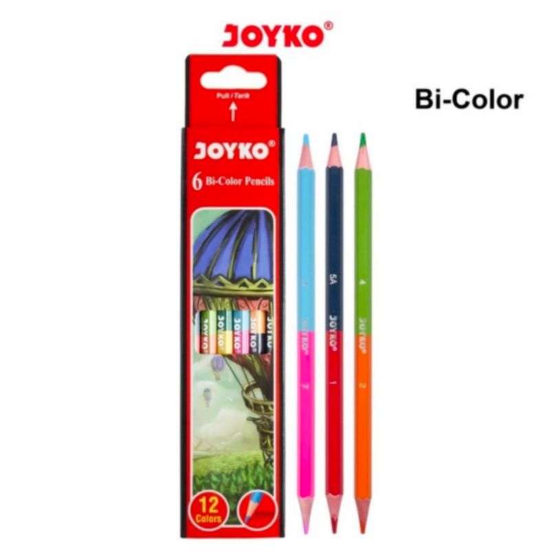 

Joyko Bi-Color Pencils duo Color 2 Warna / Pensil Warna