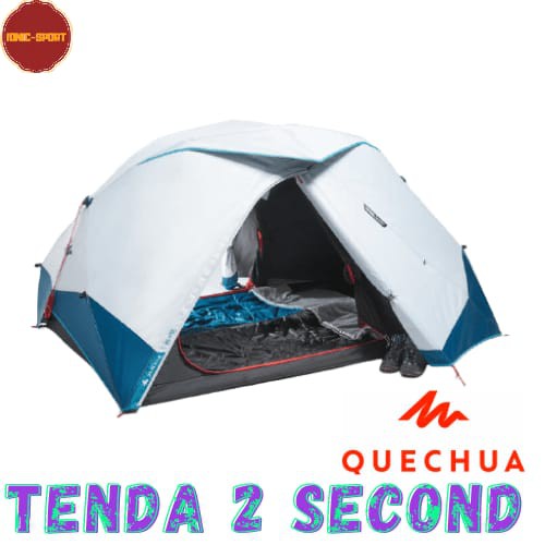 Tenda Camping Quechua 2 Second Tent Kapasitas Tenda 2 Orang Fresh And Black Original