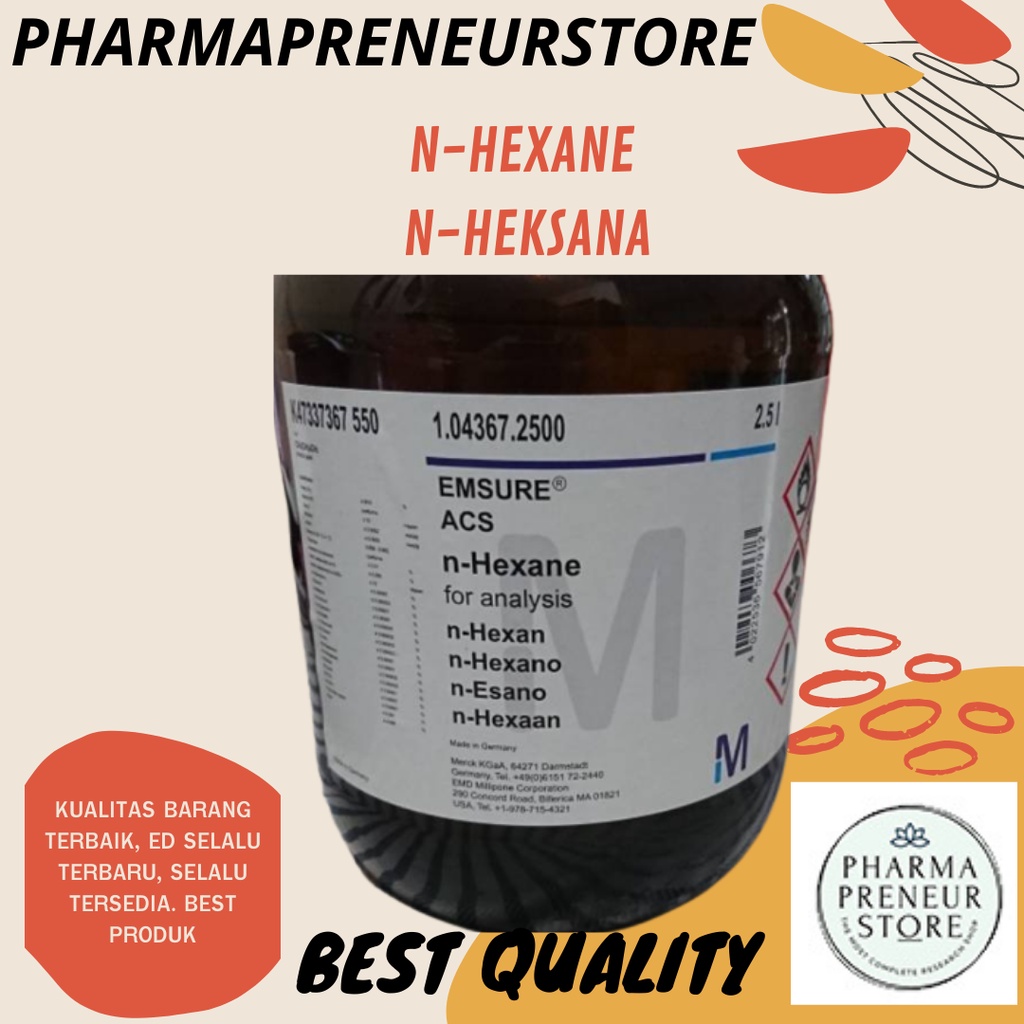 N-Heksana Pro Analisa Merck Best Quality Repack Per 50 ML DAN 100 ML