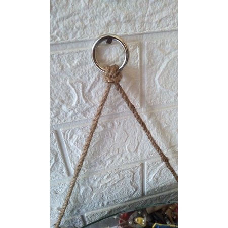 Cermin Gantung Tali Rami D30cm/Cermin dinding gantung/Cermin Wastafel-5