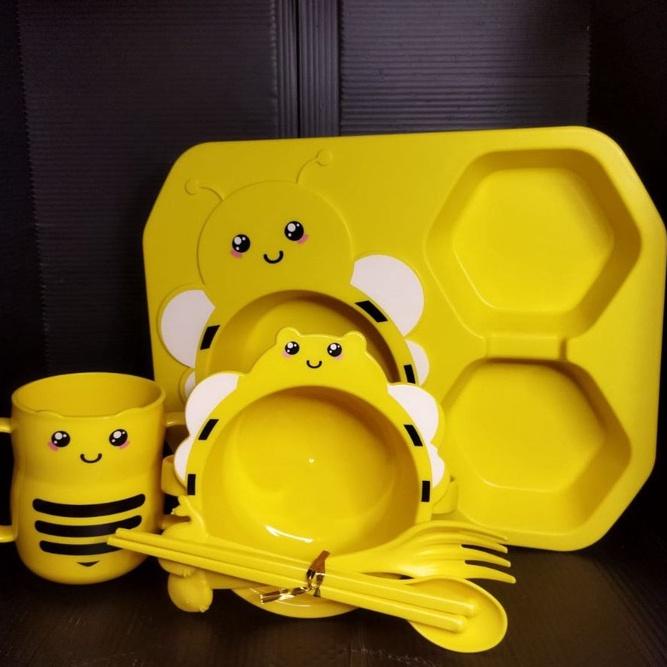 Murah Diskon NEW 3DTableware Set Peralatan Makan Bayi Baby Feeding Set Kado anak perlengkapan bayi 6 in 1 bayi anak