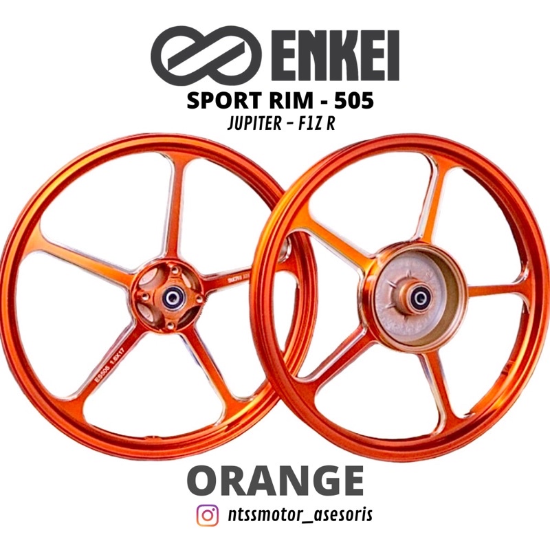 Velg pelek Enkei 505 palang lurus Yamaha jupiter / F1zr / fizr / vega bebek yamaha orange oren