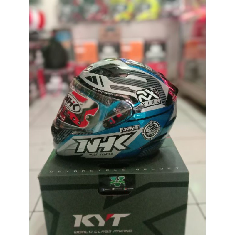 HLM FULL FACE NHK RX9 MOTIF RACER BLUE GREY