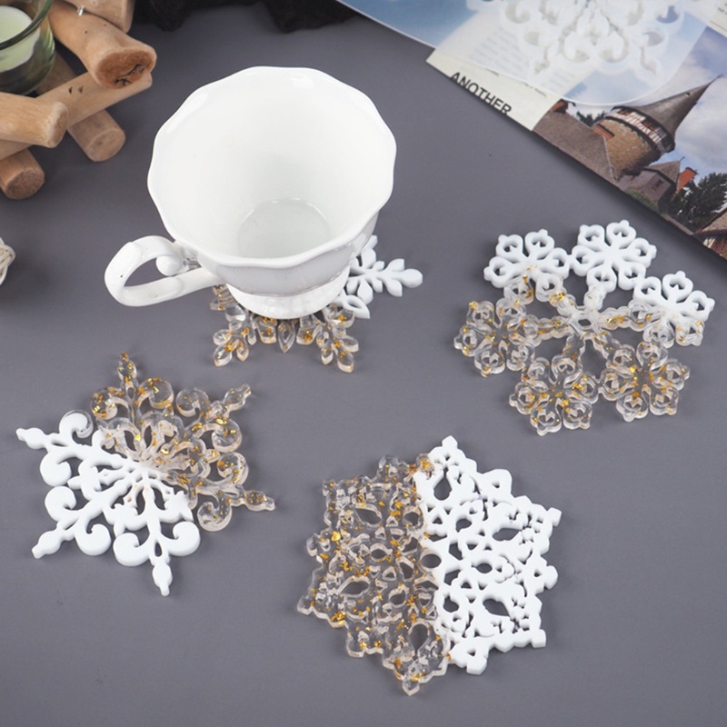 Siy Cetakan Resin Bentuk Snowflake Bahan Silikon Untuk Kerajinan Tangan Diy