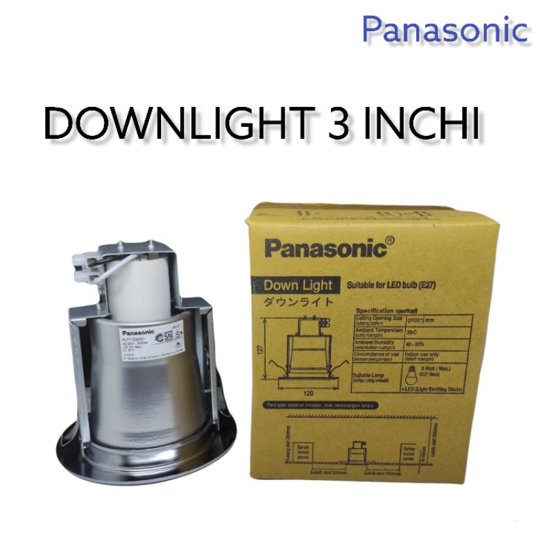 Downlight 3 Inchi NLP71232 Panasonic Silver
