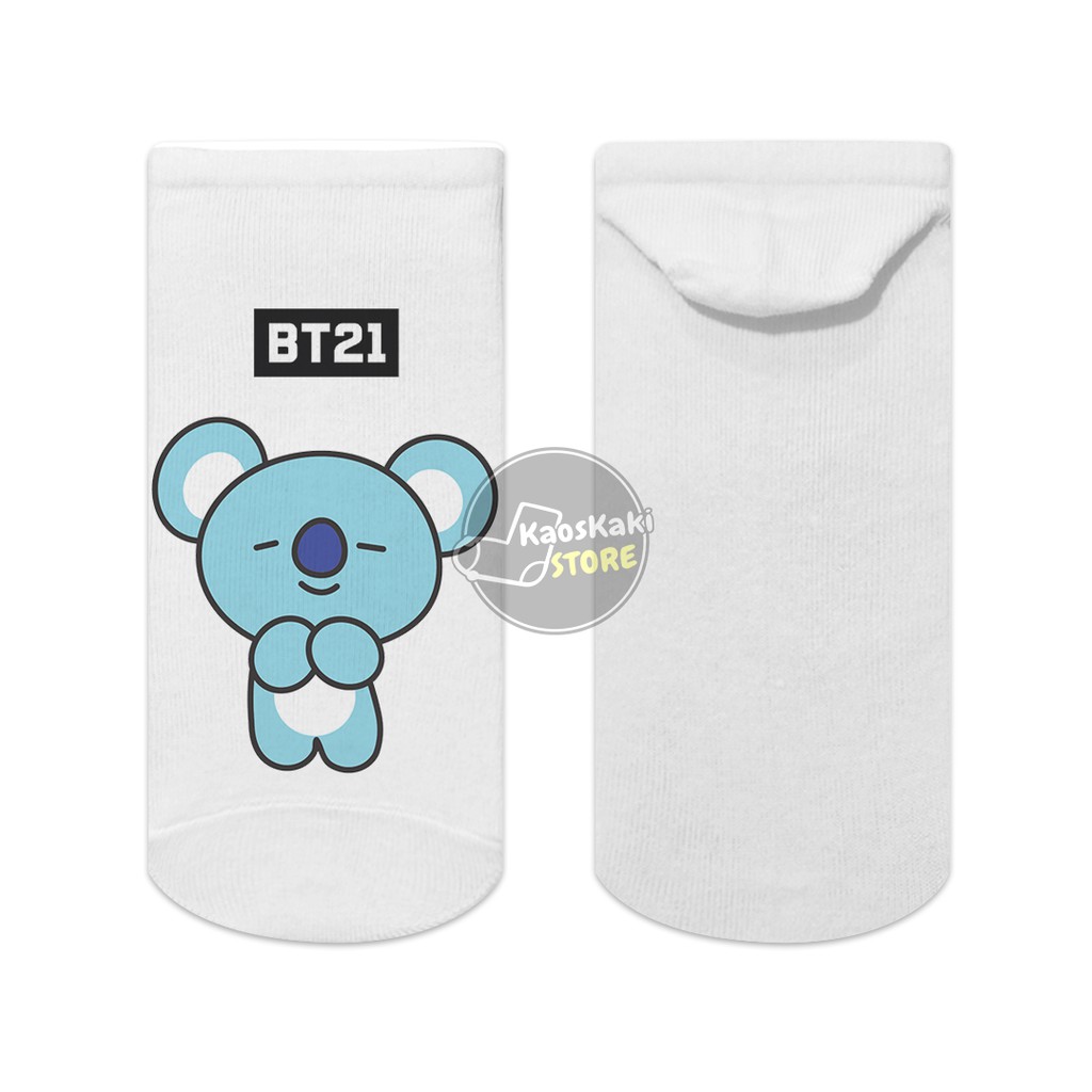 Kaos Kaki Pendek/BT21 Ankle Low socks motif BT21 KAOSKAKI BT21 MURAH KAOSKAKI BTS MALANG-Koya