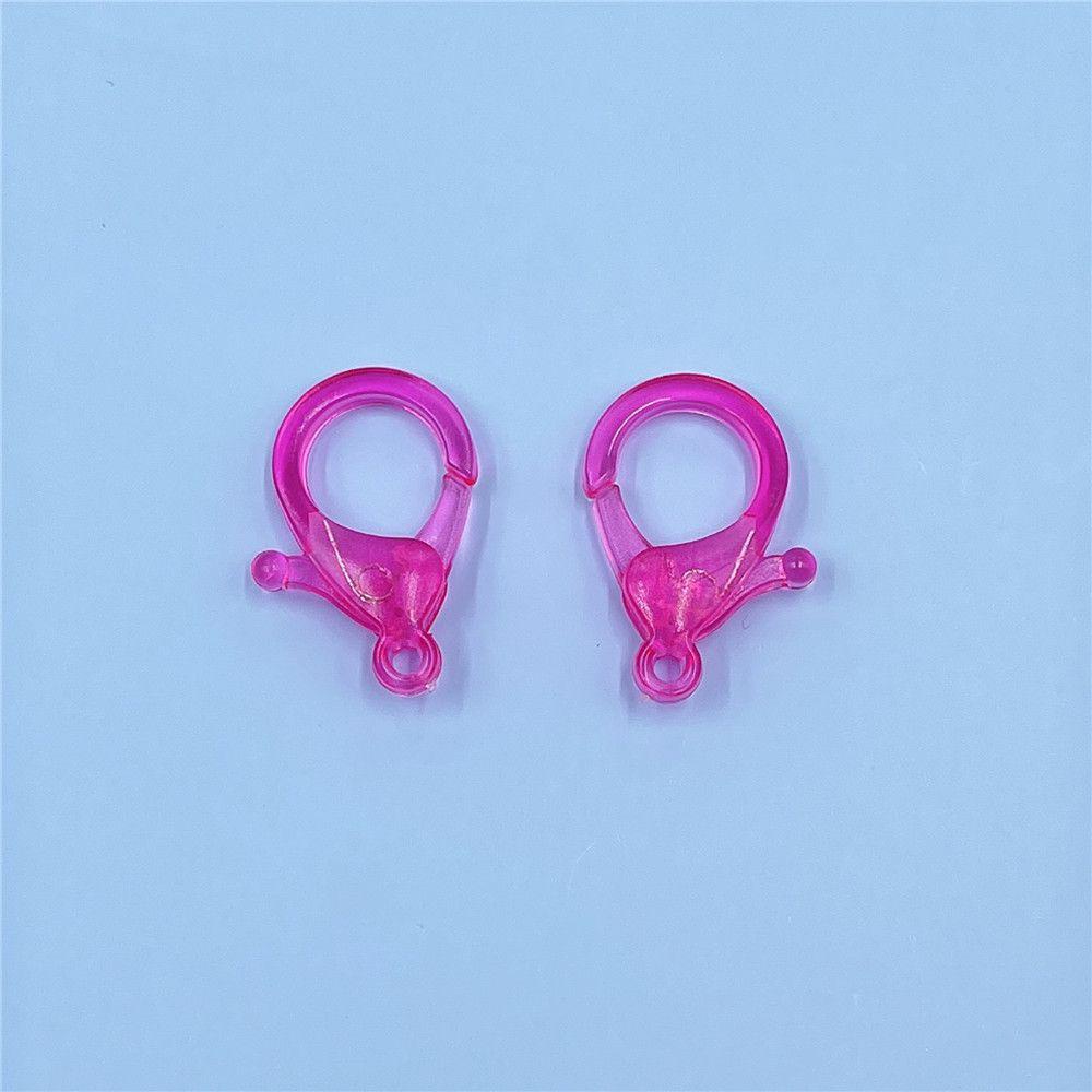 Lily 10Pcs Lobster Clasp Multicolor Untuk Gantungan Kunci Ring DIY Aksesoris Handmade Warna Transparan