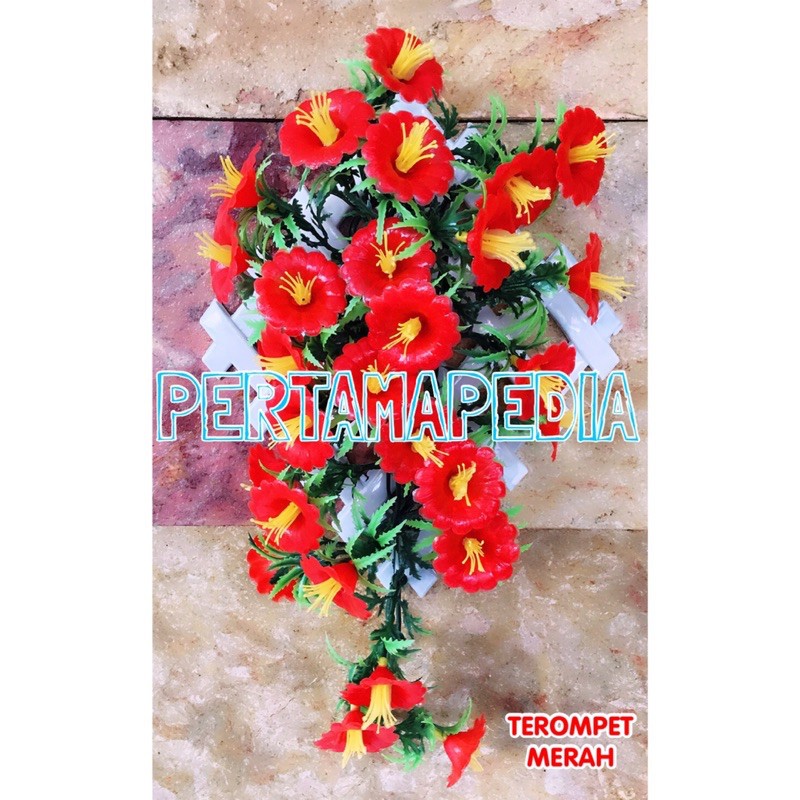 C5 BUNGA TEROMPET PLASTIK/Bunga Artificial/Bunga Dekorasi/Bunga Hiasan/Bunga Dinding/Bunga Pajangan