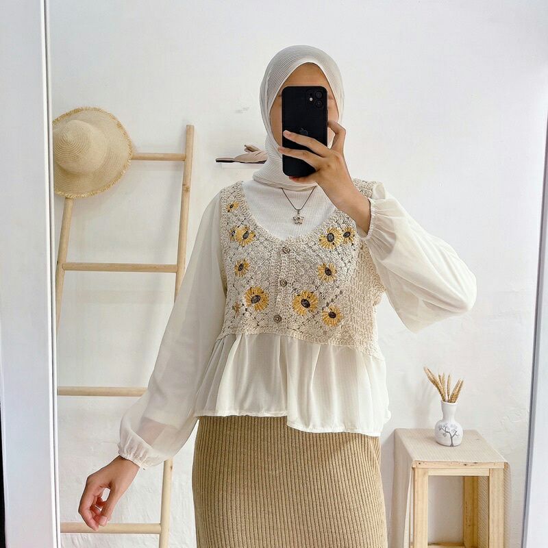 JENNY KOREAN TOP KNIT BLOUSE
