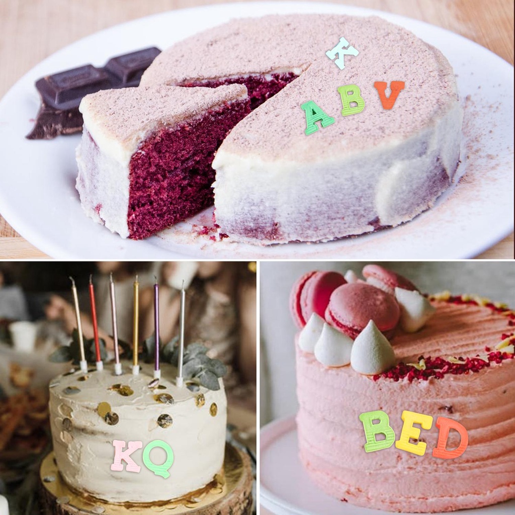 4 Pcs Cetakan Kue Bentuk Huruf Besar Dan Kecil Bahan Silikon Resin Untuk Dekorasi