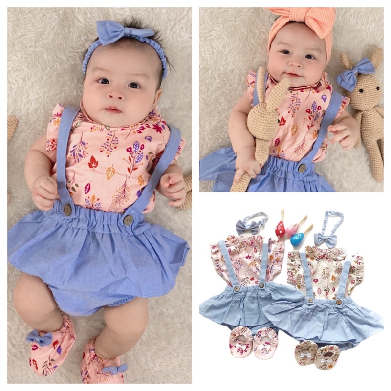 Overall Baju Jumper Setelan Jumpsuit Pergi Jalan  Lucu Fashion Anak Bayi Perempuan Terlaris Gempita / Clara / Talitha / Aiko / Gianna Dalmi SIENA cherry blossom cecile summer