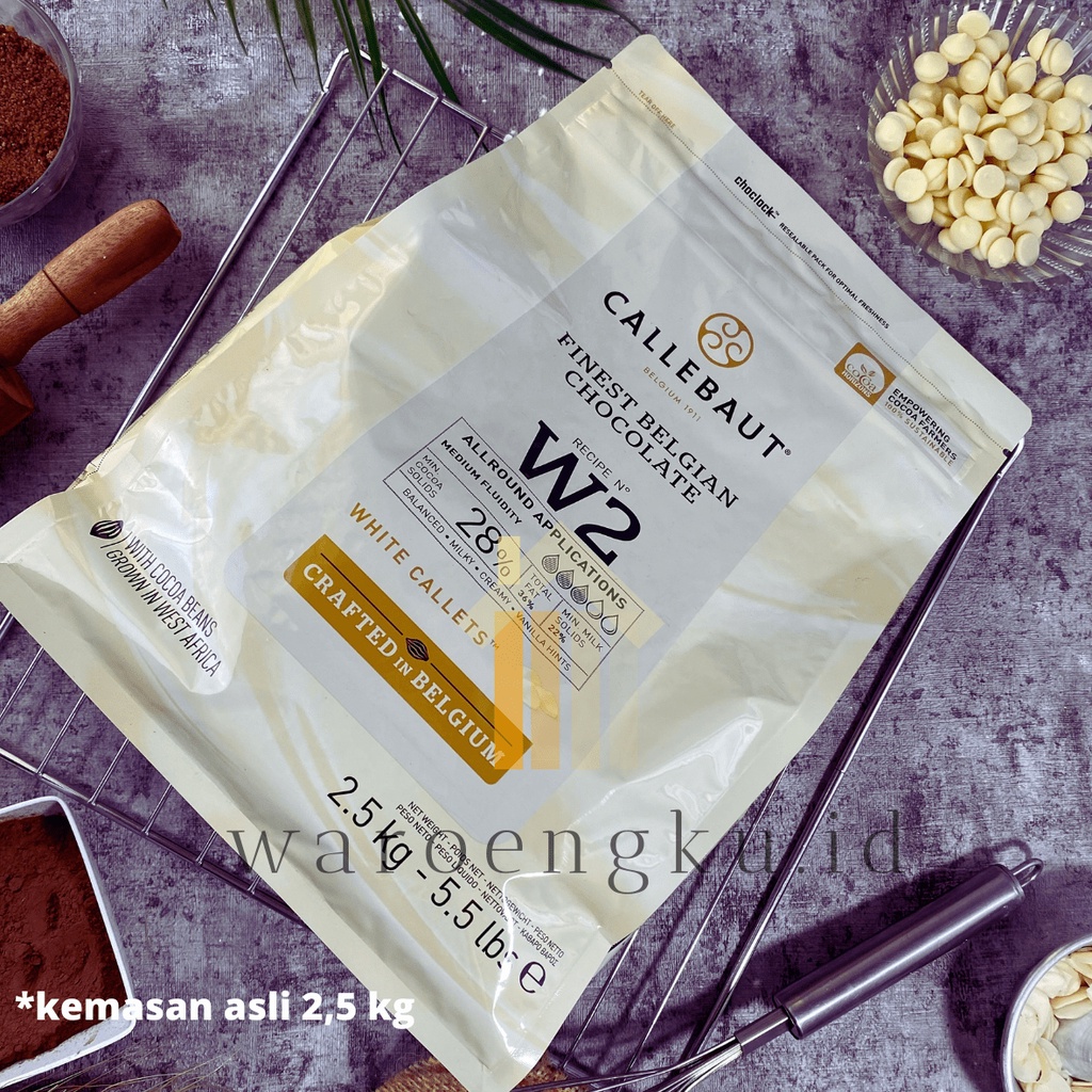 

Barry Callebaut White Chocolate Couverture Cokelat Putih W2 28% 500 gr