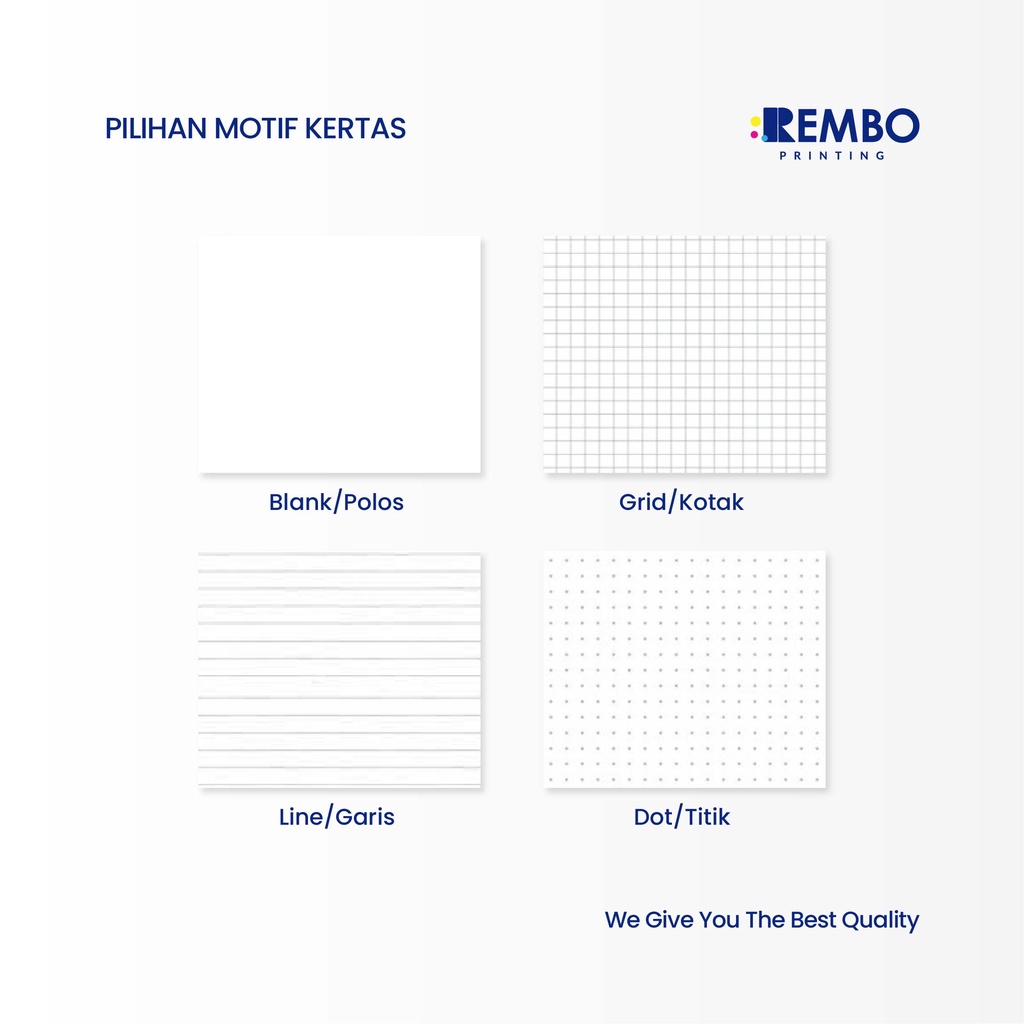 NOTEBOOK SIMPLE QUOTES/JURNAL GRID/DOTTED/BLANK /LINE A5/ BUKU CATATAN RING / BUKU TULIS RING - REMBO PRINTING