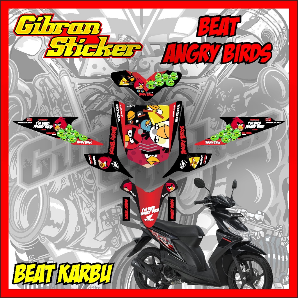 STICKER DECAL STRIPPING FULL BODY BEAT KARBU ANGRY BIRD