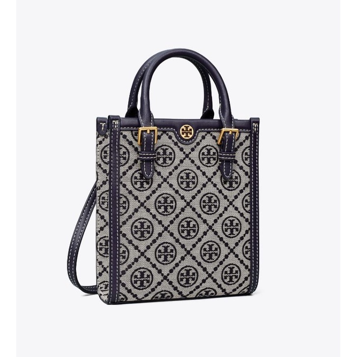 Tory Burch T Monogram Jacquard Mini Tote - Navy 87146