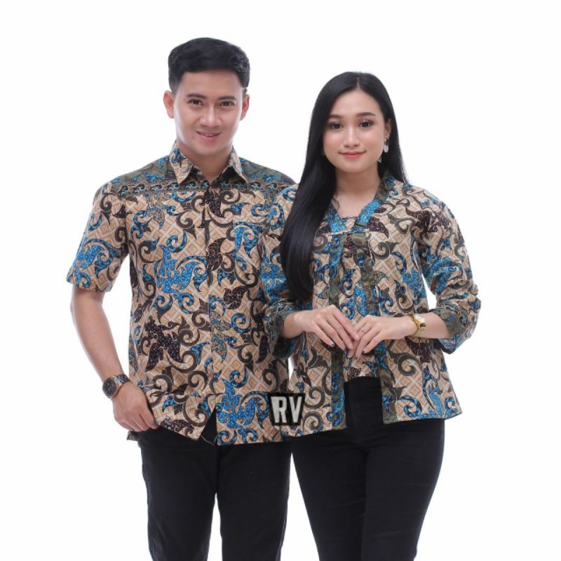 BAJU BATIK PRIA KEMEJA RAJAWALI - COUPLE BATIK - SARIMBIT BATIK - SERAGAM BATIK