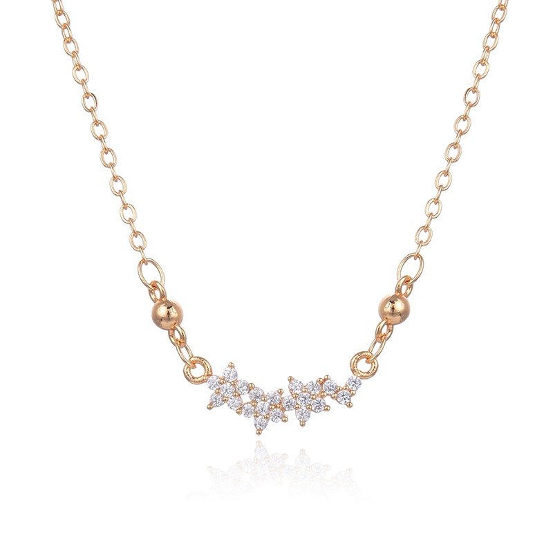 Hyl Jewelry Kalung Titaniun Wanita Permata Perhiasan aksesoris perak Lapis Alloy Emas Muda Love Karat Silver Asli Panjang Muda Dan Anti Luntur-40
