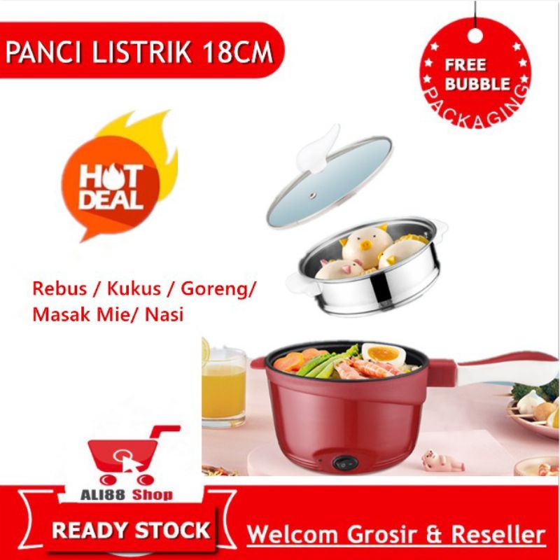 Multifungsi electric fry pan / Panci Listrik lapisan keramik 18cm