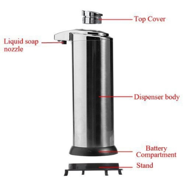 Dispenser Sabun Otomatis dengan Sensor - Stainless Steel