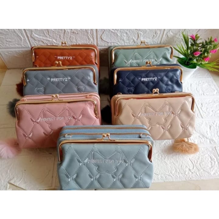 Tas dompet hp behel wanita import terbaru forever love 2 resleting