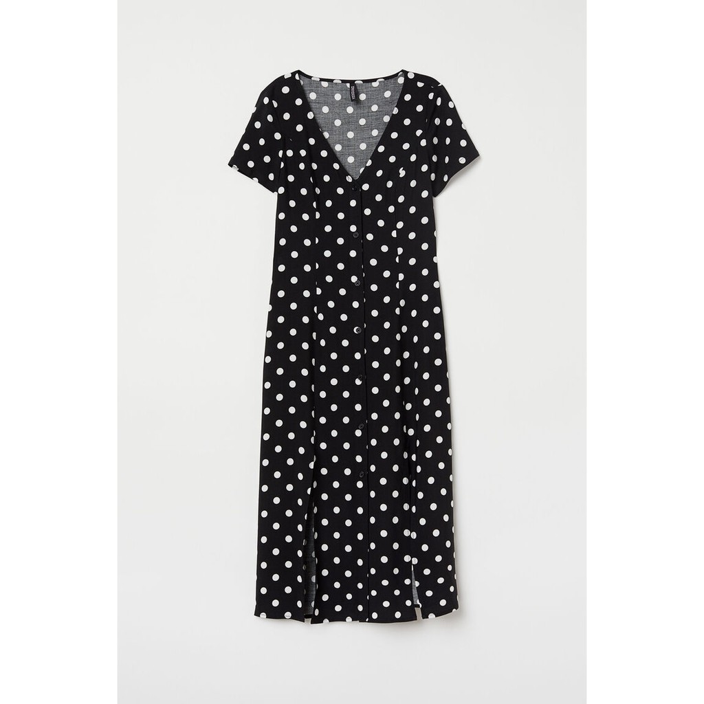 H&M V-neck Dress Polkadot /HM Dress Polkadot / H&M Black White Spotted / ORIGINAL FRESH FROM STORE