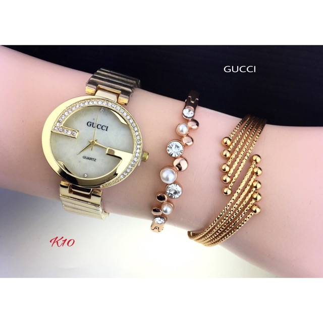 Jam gelang set Gucci